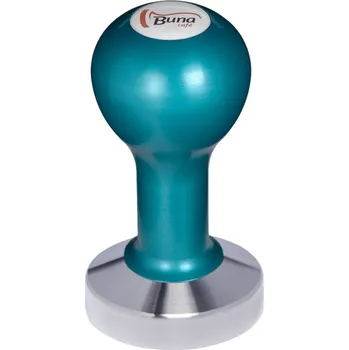 Buna café tamper, kov, modrý, SP, 56 mm, nerez mat, plochý