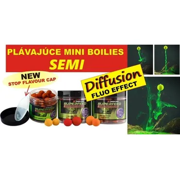 Boilies SuperFeed- Diffusion Mini Boilies -plovoucí 12mm / 35g Red Krill