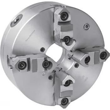 Sklíčidlo Čtyřčelisťové sklíčidlo litinové, O 160 mm BISON (Sklíčidlo BISON, O 160 mm DIN 6350, A2-3.)