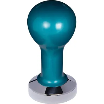 Buna café tamper, kov, modrý, 49 mm, nerez lesk, plochý