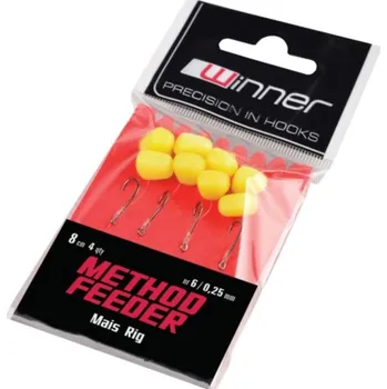 Method Feeder Mais Rig - 8cm / 4ks 25mm/č.6