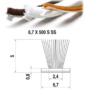 Flexibilní samolepicí kartáček POLY-BOND (PB-HM) 5mm (Samolepicí kartáček s UV stabilním Hotmelt (HM) lepidlem a bílou krycí fólií)