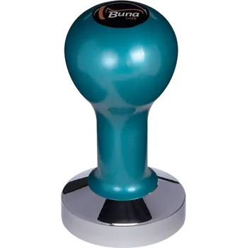 Buna café tamper, kov, modrý, TP, 58 mm, nerez lesk, konvexní