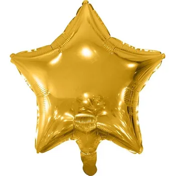 Balónek Fóliový balónek hvězda zlatá 48 cm