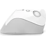 CONNECT IT FOR HEALTH ergonomická vertikální myš, (+ 1x AA baterie zdarma), bezdrátová, BÍLÁ