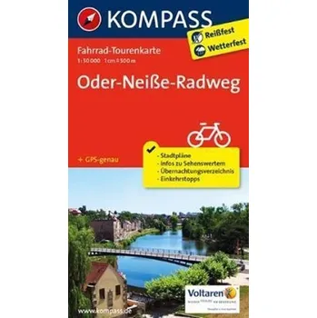 Cestování Fahrrad-Tourenkarte Oder-Neiße-Radweg - Kompass [DE] (2014, mapa)