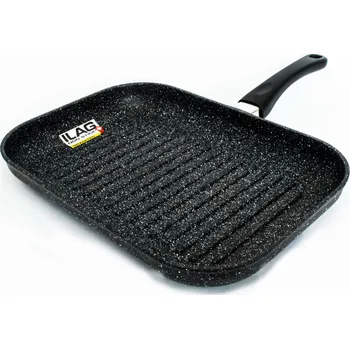 Pánev Top Alulit grilovací pánev Granit, černá, neindukční, 25 x 35 cm