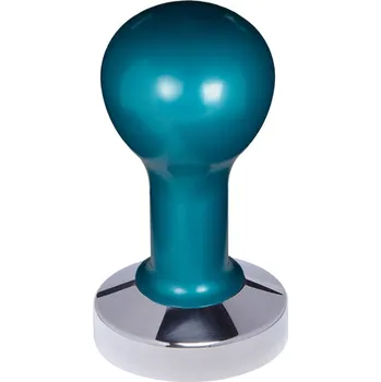 Buna café tamper, kov, modrý, 57.5 mm, nerez lesk, plochý