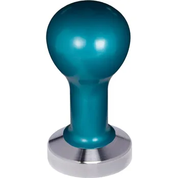 Buna café tamper, kov, modrý, 53 mm, nerez mat, plochý