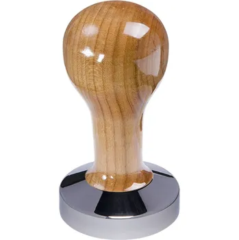 Buna café tamper, třešeň, lak, 58.35 mm, nerez lesk, konvexní