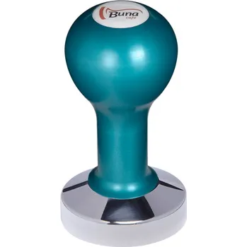 Buna café tamper, kov, modrý, SP, 56 mm, nerez lesk, plochý