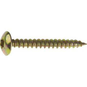 Vrut Univerzální vrut 6,0x50 TX, široká půlkulatá hlava, zinek žlutý, 100ks