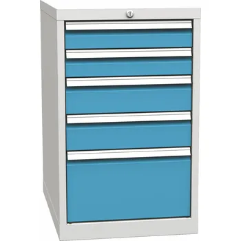 Základní kontejner, 5 zásuvek, šedá/modrá