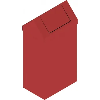 Odpadkový koš Koš na tříděný odpad 1262, objem 90 l, červený