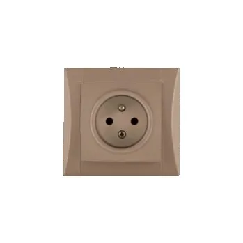Elektrická zásuvka zásuvka ELEGANT - capuccino, komplet
