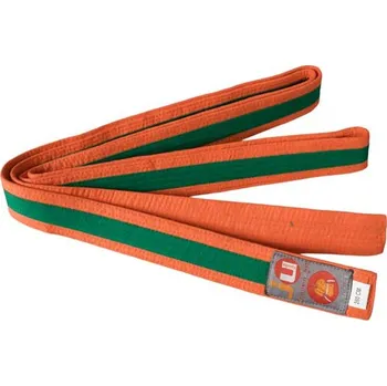 Pásek na kimono JU-SPORTS DVOUBAREVNÝ PÁSEK NA KIMONO - Jusports Barva: Oranžovo-zelená, Délka: 220