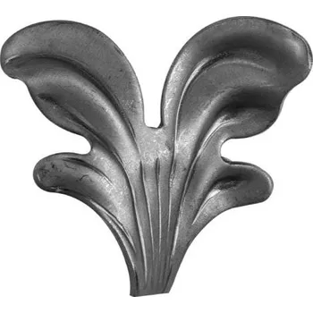 PSG Ozdobný list pro kovaný plot, bránu, zábradlí a mříže 51.074, 55x70 x 2 mm, pravý