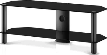 Televizní stolek Sonorous Neo 2110 B-BLK černé sklo/černé alu