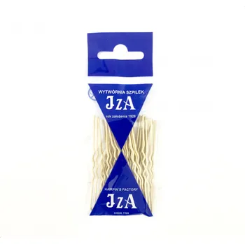 Vlásenky do vlasů profilované, barva krémová 6,5 cm, 20 ks