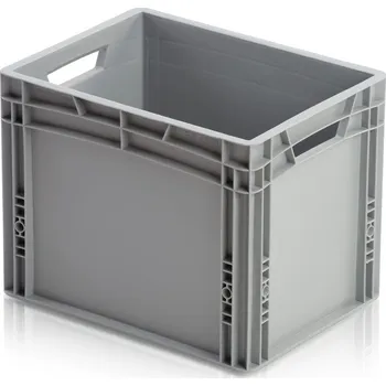 Úložný box Plastová EURO přepravka - otevřený úchyt, 40x30x32 cm