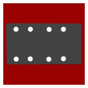 Brusný papír SIA Samolepicí pás, 80 x 500 mm, 4 otvory, SIAKLETT - sada 2 ks