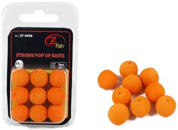 Boilies Zfish Foam Pop Up Baits 15 mm/9 ks oranžové