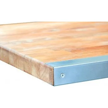 Dílenský stůl Buková spárovka 25 mm přední hrana nerez, DPS01BS25U2