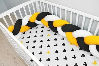 Ložní povlečení Baby Nellys Mickey bílé/žluté/černé 120 x 90, 470 x 60 cm zip