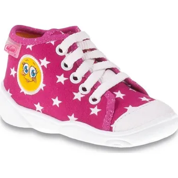 Dívčí tenisky Tenisky plátěnky kecky Befado Maxi 218P055 tm. růžové s hvězdičkami velikost: 25