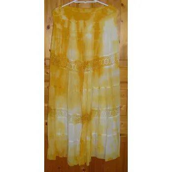 Dámská sukně Sukně batikovaná,bílo-žlutá,d. 97 cm TD85