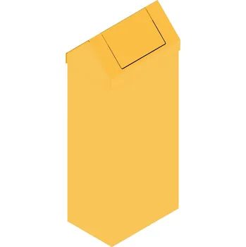 Odpadkový koš Koš na tříděný odpad 1268, objem 120 l, žlutý