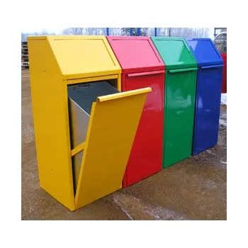 Odpadkový koš Koš na tříděný odpad s vnitřní nádobou 70 l, žlutý