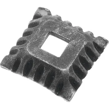 PSG Rozeta pro kovaný plot, bránu, zábradlí a mříže 44.052, 80x80 x 17 mm, otvor 40,5 x 40,5mm