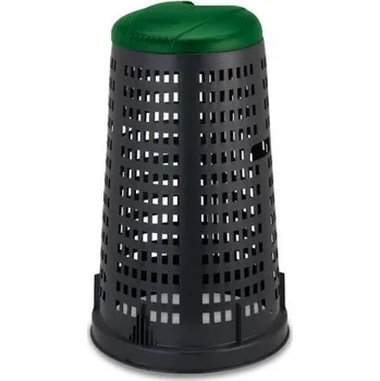 Odpadkový koš Plastový stojan na třídění odpadu PROFI na pytle 120 l, zelené víko