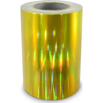 Zrcadlo Univerzální hologramová samolepící fólie na metry MOTIV 3 zrcadlo - šíře 20cm zlatá