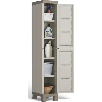 Ložnice Plastová skříňka do šatny - úzká, se 4 policemi