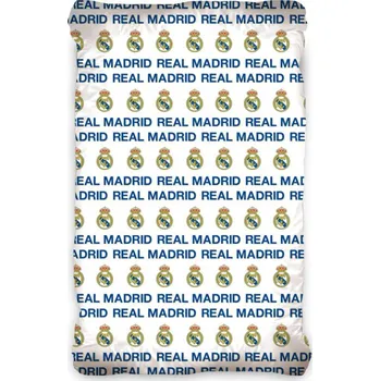 Prostěradlo Carbotex Real Madrid 90 x 200 cm bílé