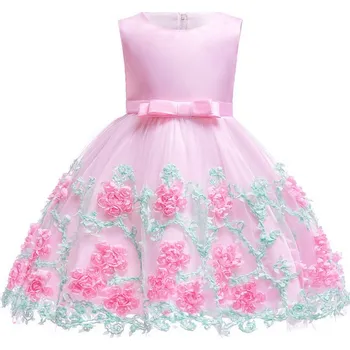 Čína Tylové šatičky s vyšívanými kvítky Věk: 18M, Barva: Růžová