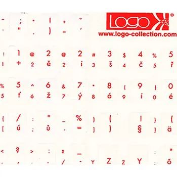 CZ přelepky nálepky polepy na klávesnici – červené