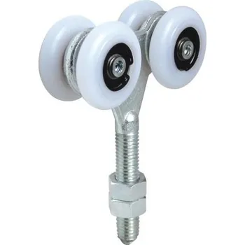 brána IBFM Vozík 4-kolový FM-331044N s nylonovými kolečky, tichý chod, pro profil S-42, posuvná vrata, pro závěsné brány, posuvná vrata a světlolamy