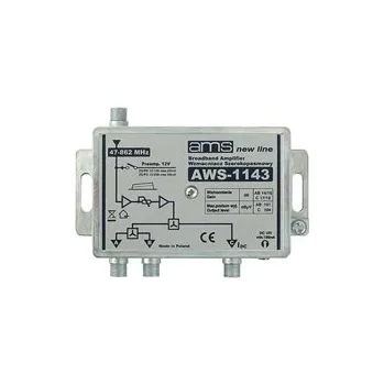 Anténní zesilovač Anténní zesilovač AWS-1143 (47-862MHz, 16dB, 3x výstup)