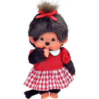 plyšák Monchhichi Holka v červených šatech 20 cm