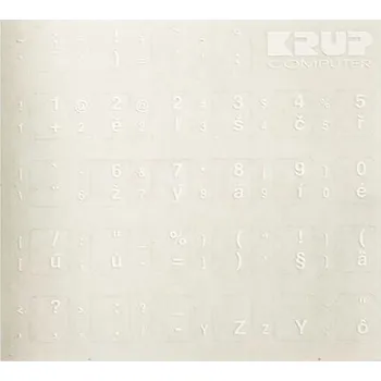 CZ přelepky nálepky polepy na klávesnici – bílé