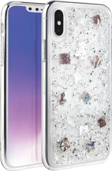 Pouzdro na mobilní telefon Uniq Hybrid Lumence Clear pro iPhone XS Max stříbrné