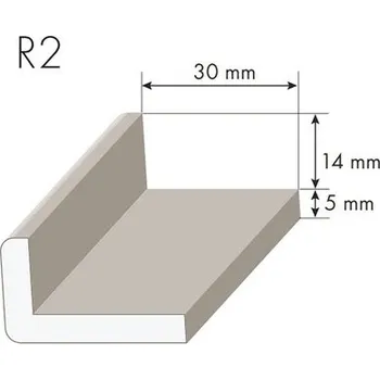 Terasové prkno Rohová lišta R2 14 x 30 x 1000 mm smrk