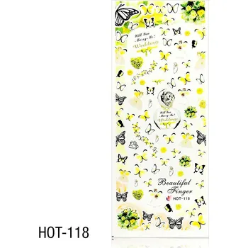 Vodolepky na zdobení nehtů - velký list 12,7 x 5,5cm HOT-118 (A)