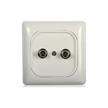 Elektrická zásuvka SAT zásuvka dvojnásobná GIS-F1-2M