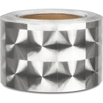 Lepicí páska Hologramová samolepicí páska pro 100 mm, motiv stříbrné čtverce
