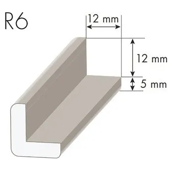 Stavební profil Rohová lišta R6 12 x 12 x 1000 mm smrk