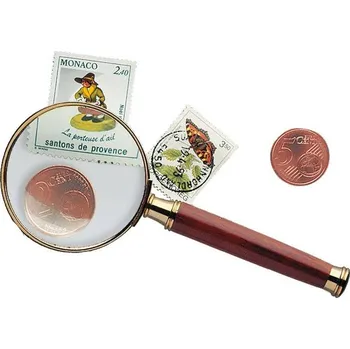 Lupa Leuchtturm1917 Kovová lupa s dřevěnou rukojetí 50 mm